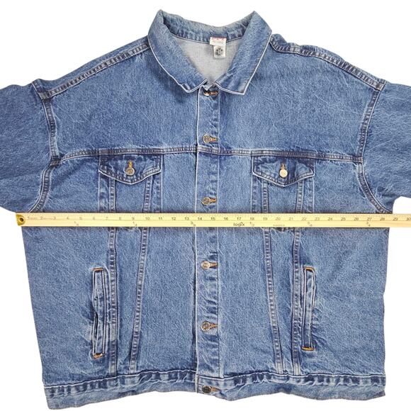 Vintage Eagle and US Flag Jean Jacket Men 4XL Trucker Made USA IAM Union Tyca - Picture 14 of 15